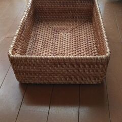 無印良品 重なるラタン長方形バスケット（小）（中）