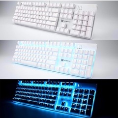 【Merdia】メカニカル式ゲーミングキーボード　(US配列・有線 ・茶軸)の画像