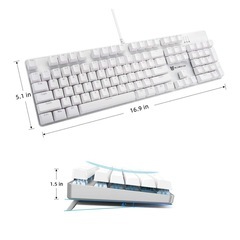 【Merdia】メカニカル式ゲーミングキーボード　(US配列・有線 ・茶軸)の画像