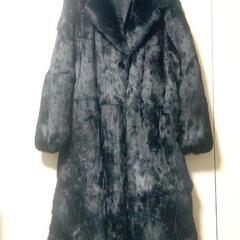 ✨ブラック❤ラビットファー ✨ロングコート❤サイズМ✨美品❤ホッ...