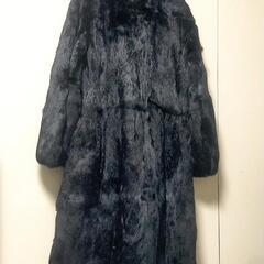 ✨ブラック❤ラビットファー ✨ロングコート❤サイズМ✨美品❤ホック１箇所修理あり✨の画像