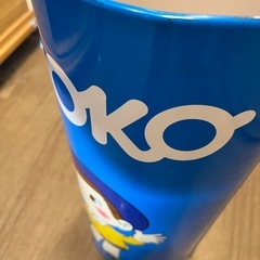 《売約済》【武蔵小山店】レトロ ポコちゃん ゴミ箱 不二家 ペコちゃんグッズ 非売品 検）ペコちゃん 傘立て ブリキ 缶 昭和レトロの画像