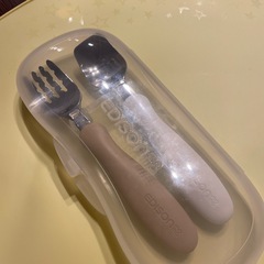 シリコンお食事マット、スプーン&フォークセットの画像