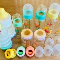 哺乳瓶、粉ミルク容器セット