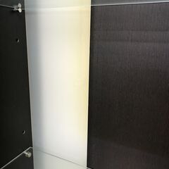 【ジャングルジャングル深井店】★飾り棚 ブラウン 茶 ダークブラウン ガラス棚 収納 家具 クリーニング済 堺市 深井 の画像