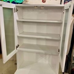 《売約済》【池上店】ニトリ　NITORI 食器棚　カップボード　レンジボード　レンジ台　ソレル　SORREL ホワイト　白　家具　キッチン収納　棚　キッチン　ラック　キッチンラック　キッチンシェルフ　の画像