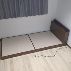 モダンデコ　ベッドフレーム　シングル　ローベッド　2台