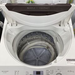 【6ヵ月保証】全自動洗濯機　SHARP　ES-GE4C-T　4.5kgの画像