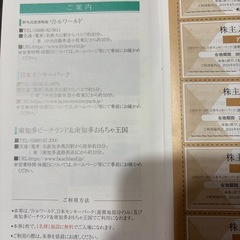 南知多ビーチランド&南知多おもちゃ王国　リトルワールド　日本モンキーパーク(遊園地部分のみ) 入場券の画像