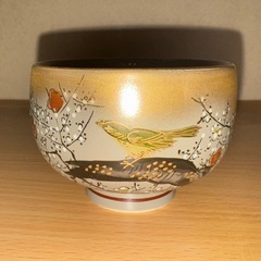 九谷焼　蓋付き湯呑み茶碗の画像