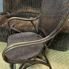 籐の椅子 籐 ダイニングチェアーの画像