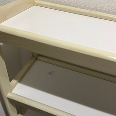 【1/16まで】木製ワゴン　４段　キャスター付　ホワイト　の画像