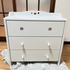 ニトリ　3段チェスト白