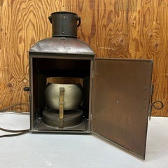 M1225605K  通電確認済 日本燈具製造所 船尾燈第一  昭和10年 ランプ ランタン 航海灯 アンティーク 昭和レトロ アンティーク 現状品 中古品 の画像