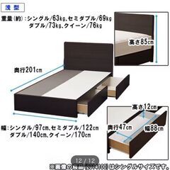 高級マットレス　サータ（セミダブル）　フレーム付きの画像