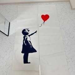 【商談中】バンクシー【のれん】【玄関マット】