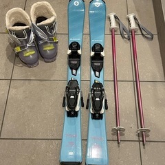使用5回！5歳位から初めてのジュニアスキー子供スキー４点セット金...