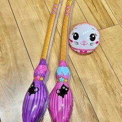 (終了)エアー玩具　エアーバルーン　魔法のほうき　スティック2本