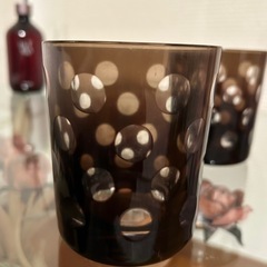 ロックグラス　フランフラン　Francfranc ドット柄 コップ 2個セットの画像