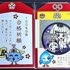 ■３００％合格祈願！★岡崎市マンホールカード ３枚セット★マンホールの蓋は落ちない！滑らない！◎令和７年度版 受験生の最強お守り◎の画像