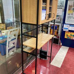 【ご来店限定】食器棚　ハイタイプ　3枚扉【トレファク秦野店】の画像