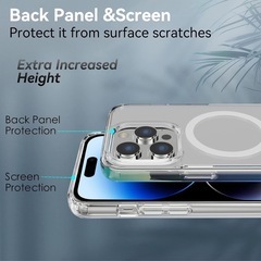 iPhone14ProMax ケース クリア megsafe シンプルの画像