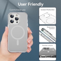 iPhone14ProMax ケース クリア megsafe シンプルの画像