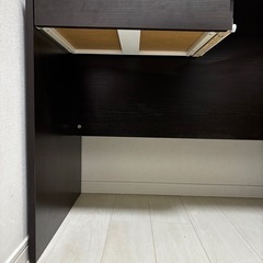 木材デスク　黒
の画像