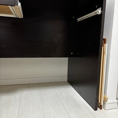 木材デスク　黒
の画像