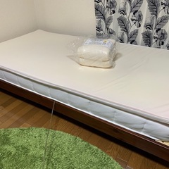 決定しました【シングルベッドセット】すのこベッド+マットレス+新...