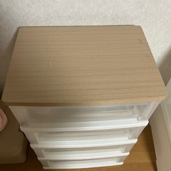 チェスト 4段 収納ボックス タンス ウッドトップチェスト