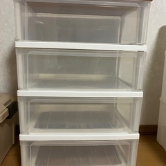 チェスト 4段 収納ボックス タンス ウッドトップチェストの画像