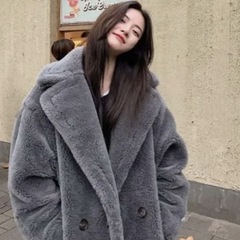テディーベアコート  グレーの画像