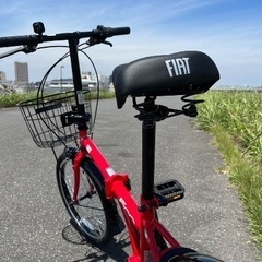 【受付終了】FIAT ミニベロ 折りたたみ自転車 赤色の画像