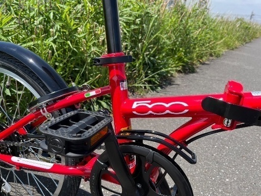 受付終了】FIAT ミニベロ 折りたたみ自転車 赤色