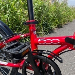 【受付終了】FIAT ミニベロ 折りたたみ自転車 赤色の画像