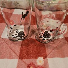 ⚠️決まりました⚠️🐱🐾大正硝子 ニャンコ足の硝子コップฅ(´ω...