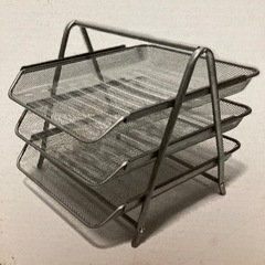 スライド式ワイヤー3段　レタートレーの画像