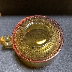 レトロカメイ硝子琥珀アンバー硝子の画像