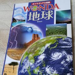 図鑑２冊セット③ポプラディア大図鑑「地球」、小学館「世界遺産ふし...