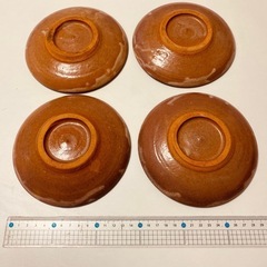 備前焼　ポイント付きお皿　4点セット　未使用　の画像