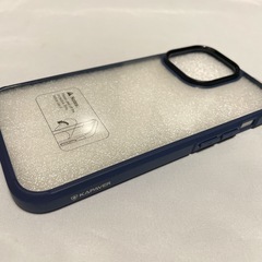 iPhone13Pro ケース クリア×ネイビー megsafe対応の画像