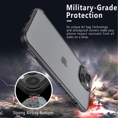 iPhone13Pro ケース クリア×ネイビー megsafe対応の画像