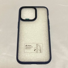 iPhone13Pro ケース クリア×ネイビー megsafe対応