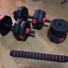 1/16まで！バーベルにもなるダンベル 片手最大10kg 