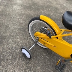 子供　キッズ　自転車　14インチ　補助輪付き　黄色　あさひ自転車　男の子　女の子　の画像