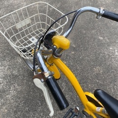 子供　キッズ　自転車　14インチ　補助輪付き　黄色　あさひ自転車　男の子　女の子　の画像