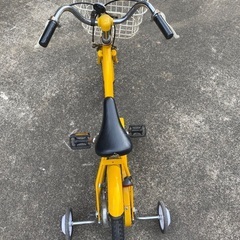 子供　キッズ　自転車　14インチ　補助輪付き　黄色　あさひ自転車　男の子　女の子　の画像