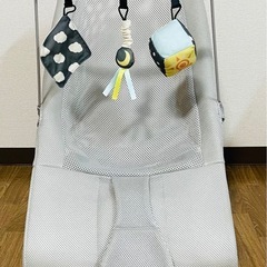 Richell リッチェル／バウンサーおもちゃ付きライトグレーバウンシングシートの画像