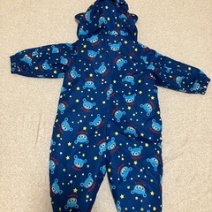 ベビー クマ耳つき　ジャンプスーツ  雪遊び スキーウェア　90cm 　の画像